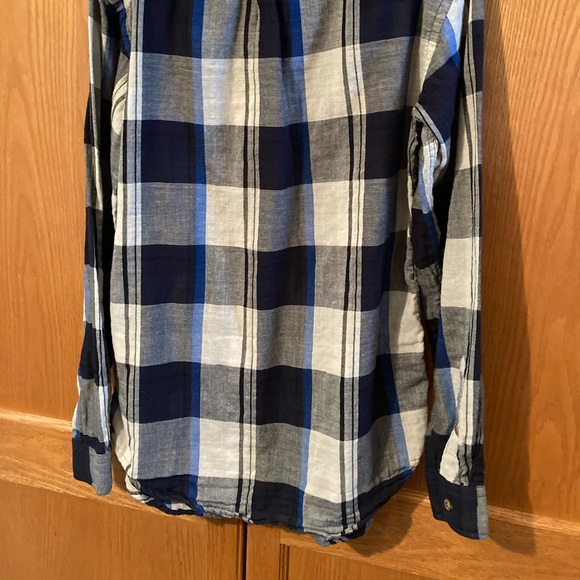 RUE SAINT PATRICK. Cotton checked Blue Black Grey & White. Size Medium Slim fit - Picture 5 of 6